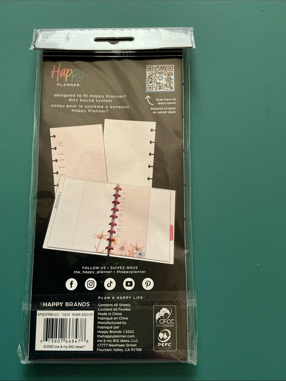 The Happy Planner Contacts & Priorities Inserts - Multicolor & Pink